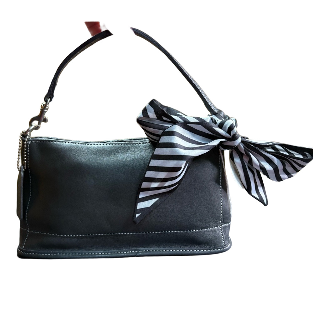 COACH Bleecker Demi Zip Shoulder Bag 9311 Black Leather NWT Y2K Vintage - Picture 4 of 16